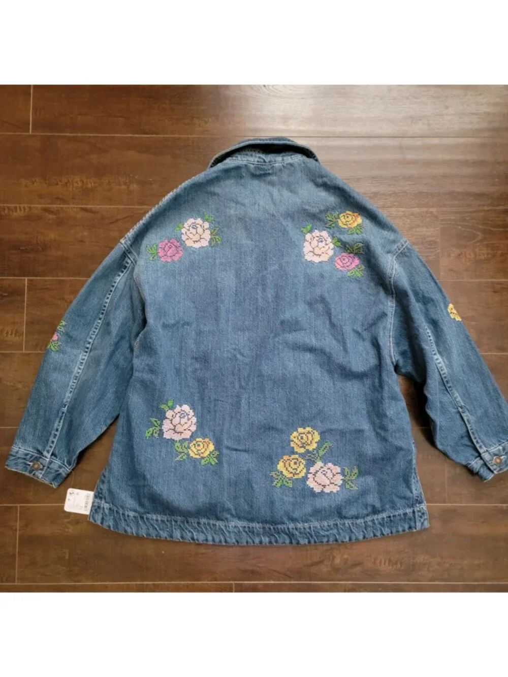 Free People Madison City Embroidered Jacket Festival Hippie Romance Womens XS - Picture 3 of 6